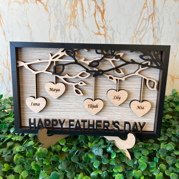 Personalised Black heart sign for dad | gifts for daddy | Custom gift for dad | Fathers Day