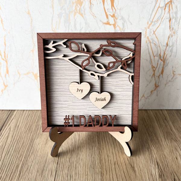 Personalised Wood heart sign for dad | gifts for daddy | Custom gift for dad | Fathers Day