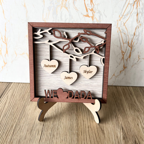 Personalised Wood heart sign for dad | gifts for daddy | Custom gift for dad | Fathers Day