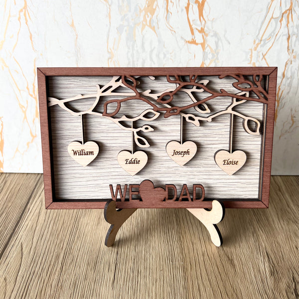 Personalised Wood heart sign for dad | gifts for daddy | Custom gift for dad | Fathers Day