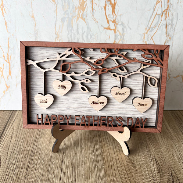 Personalised Wood heart sign for dad | gifts for daddy | Custom gift for dad | Fathers Day