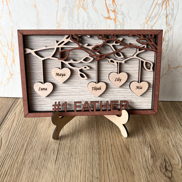 Personalised Wood heart sign for dad | gifts for daddy | Custom gift for dad | Fathers Day