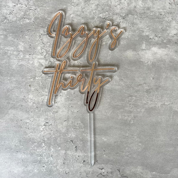 Personalised Double Layer Birthday Cake Topper | Custom | Age Cake Topper | Happy Birthday