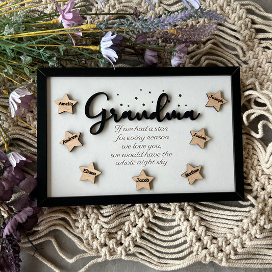 Gift for Grandma,Nanny Gift,Gift for Nana,Gift for Mum,Gift for Grandmother,Gift From Daughter,Mothers Day Gift,Personalised Gift,Mum Gift Idea,Wood Picture Frame,Personalised Frame,Gift for Her