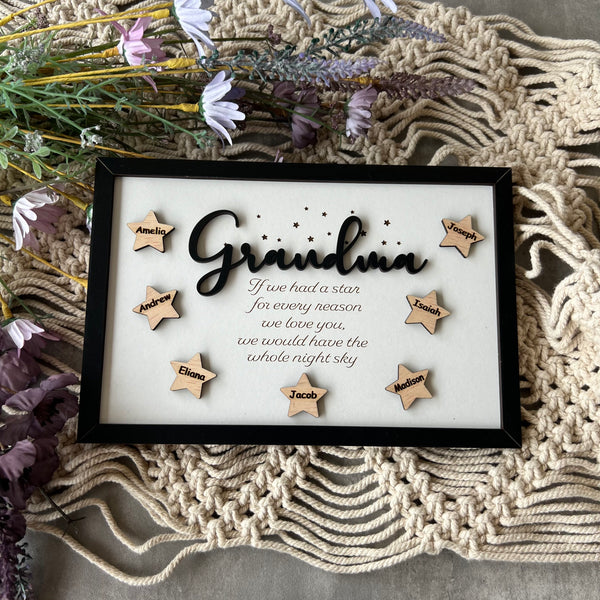 Gift for Grandma,Nanny Gift,Gift for Nana,Gift for Mum,Gift for Grandmother,Gift From Daughter,Mothers Day Gift,Personalised Gift,Mum Gift Idea,Wood Picture Frame,Personalised Frame,Gift for Her