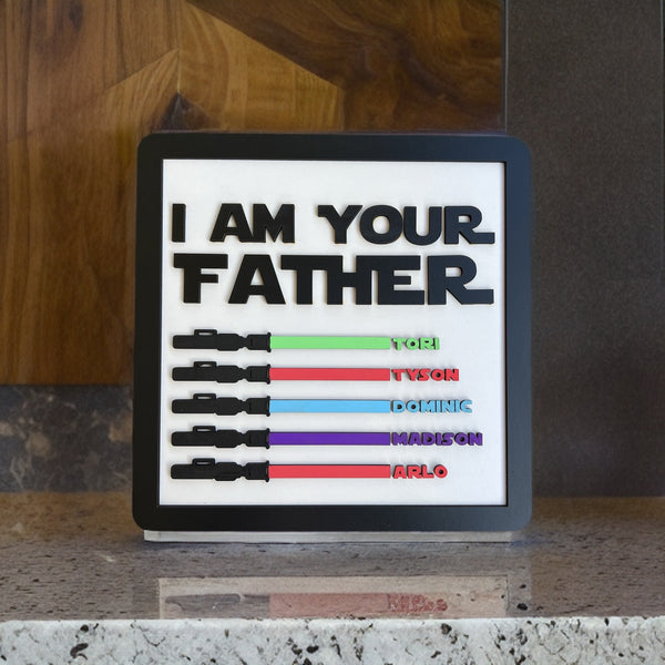 I am your Father personalised family Star Wars Frame handcrafted