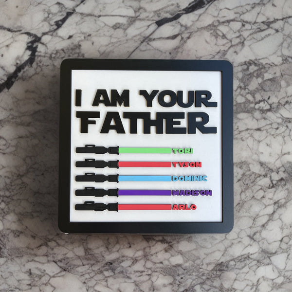 I am your Father personalised family Star Wars Frame handcrafted