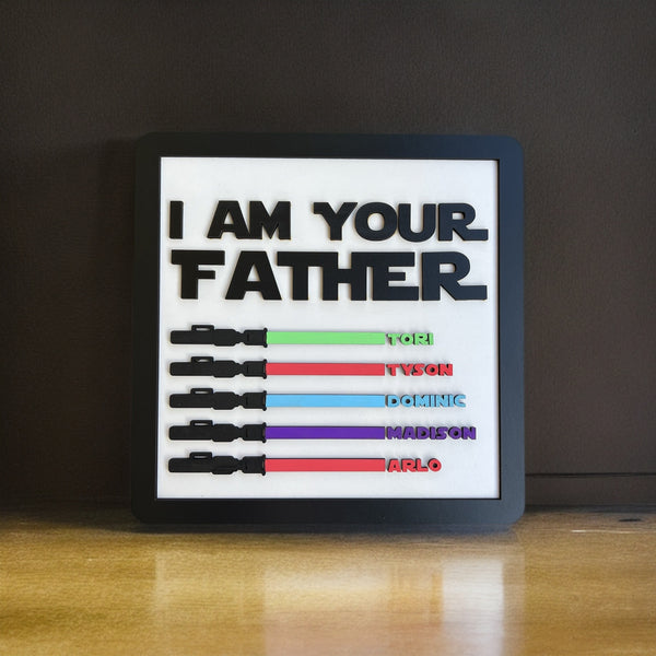 I am your Father personalised family Star Wars Frame handcrafted