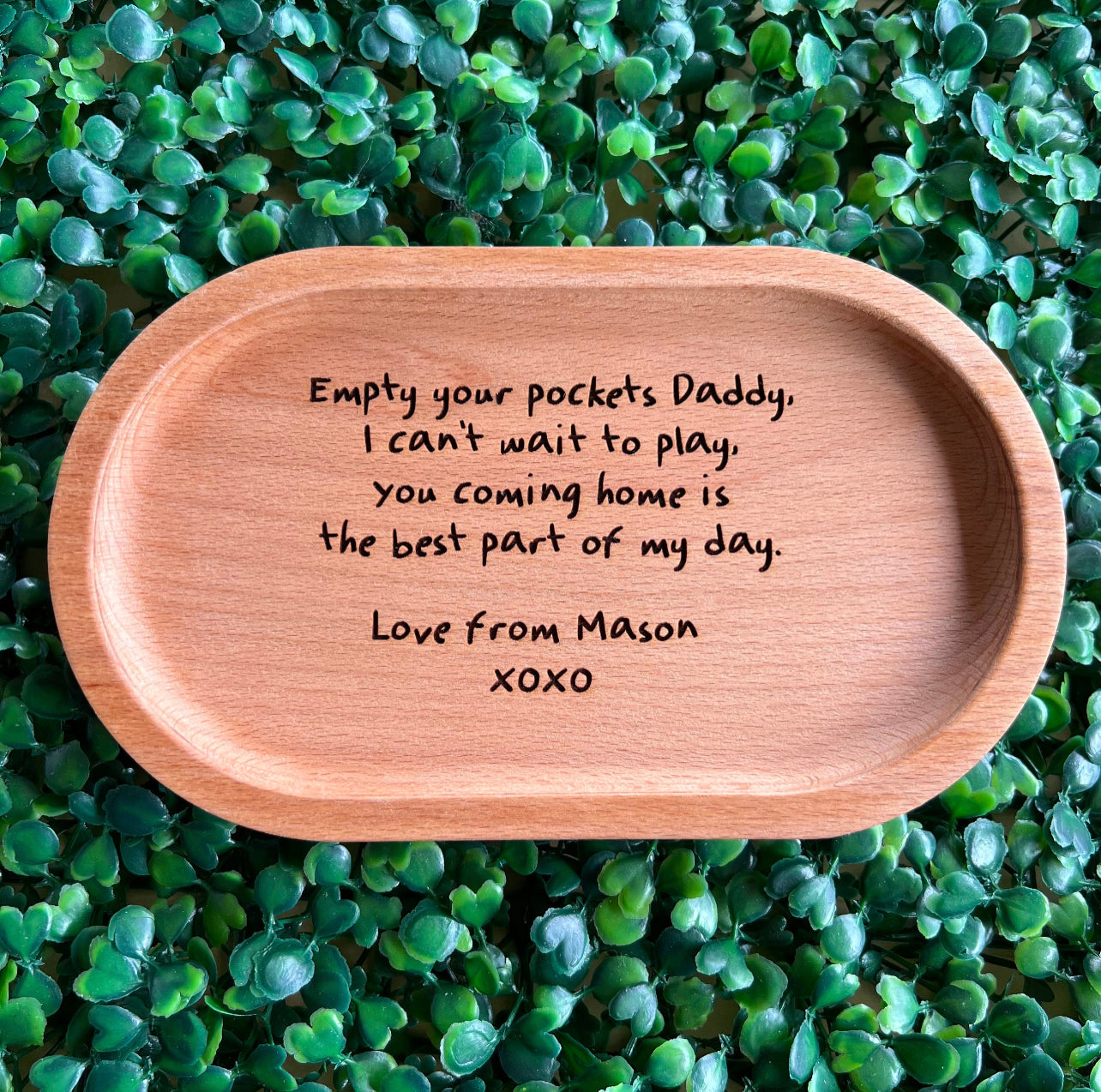 Personalised Bamboo Daddy's Key Tray | Wallet tray | Father's Day | gifts for dad | gifts for grandpa | Engraved | Custom