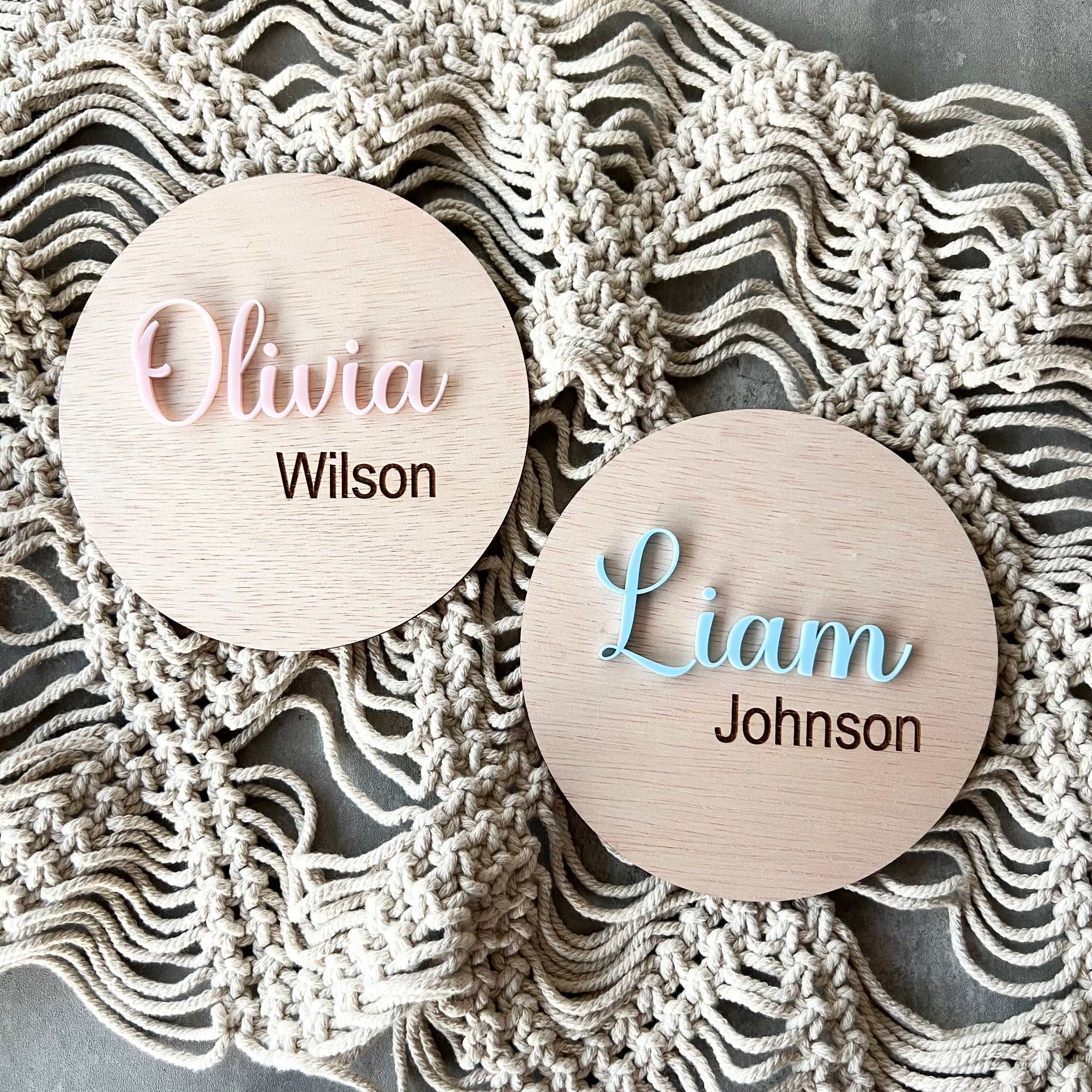 Birth Name Plaque Announcement | Photo Prop | Nursery decoration