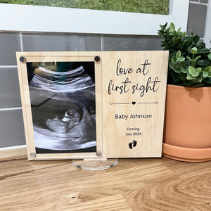 Baby Ultrasound announcement frame love at first sight