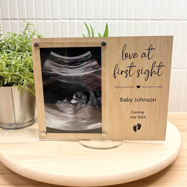 Baby Ultrasound announcement frame love at first sight