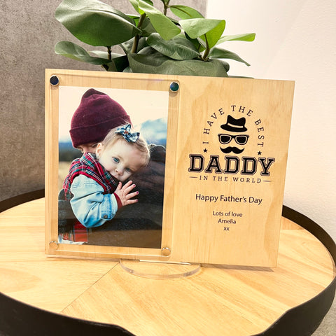 Personalised Best Daddy Frame  Wood and acrylic | Gifts for daddy | Father's day | Gifts for him | best Daddy Frame