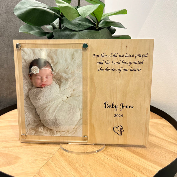 Baby Announcement Frame Personalised