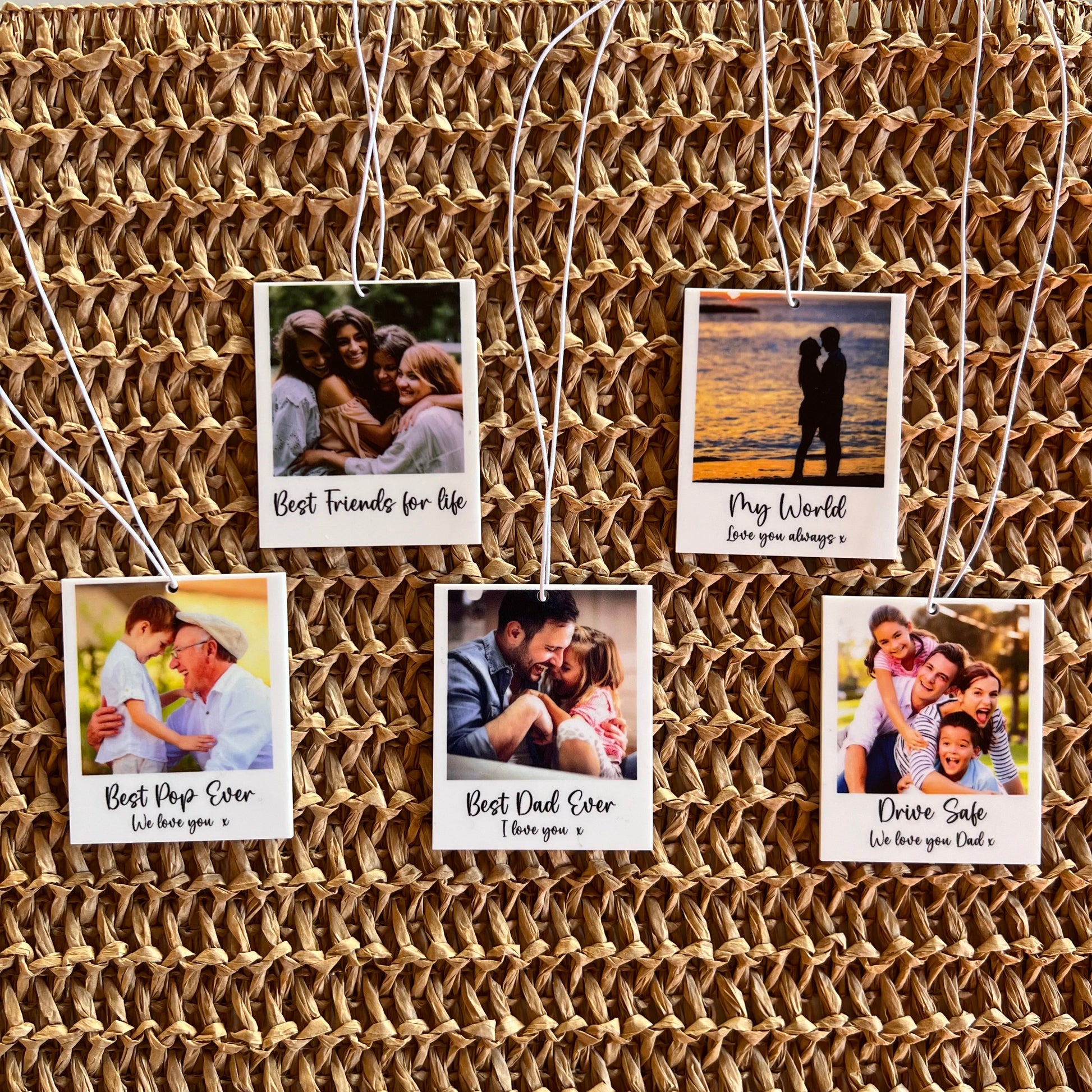 Personalised Photo Car Ornament Acrylic | Father’s Day | Gifts for him | Car Photo Tag | Car Ornament | Hanging Car Photo Gift | Wedding | Anniversary | Car Accessories