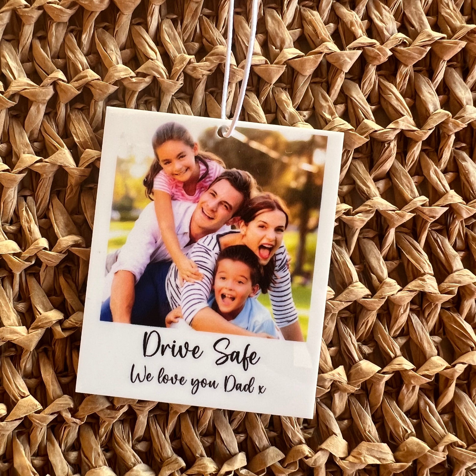 Personalised Photo Car Ornament Acrylic | Father’s Day | Gifts for him | Car Photo Tag | Car Ornament | Hanging Car Photo Gift | Wedding | Anniversary | Car Accessories