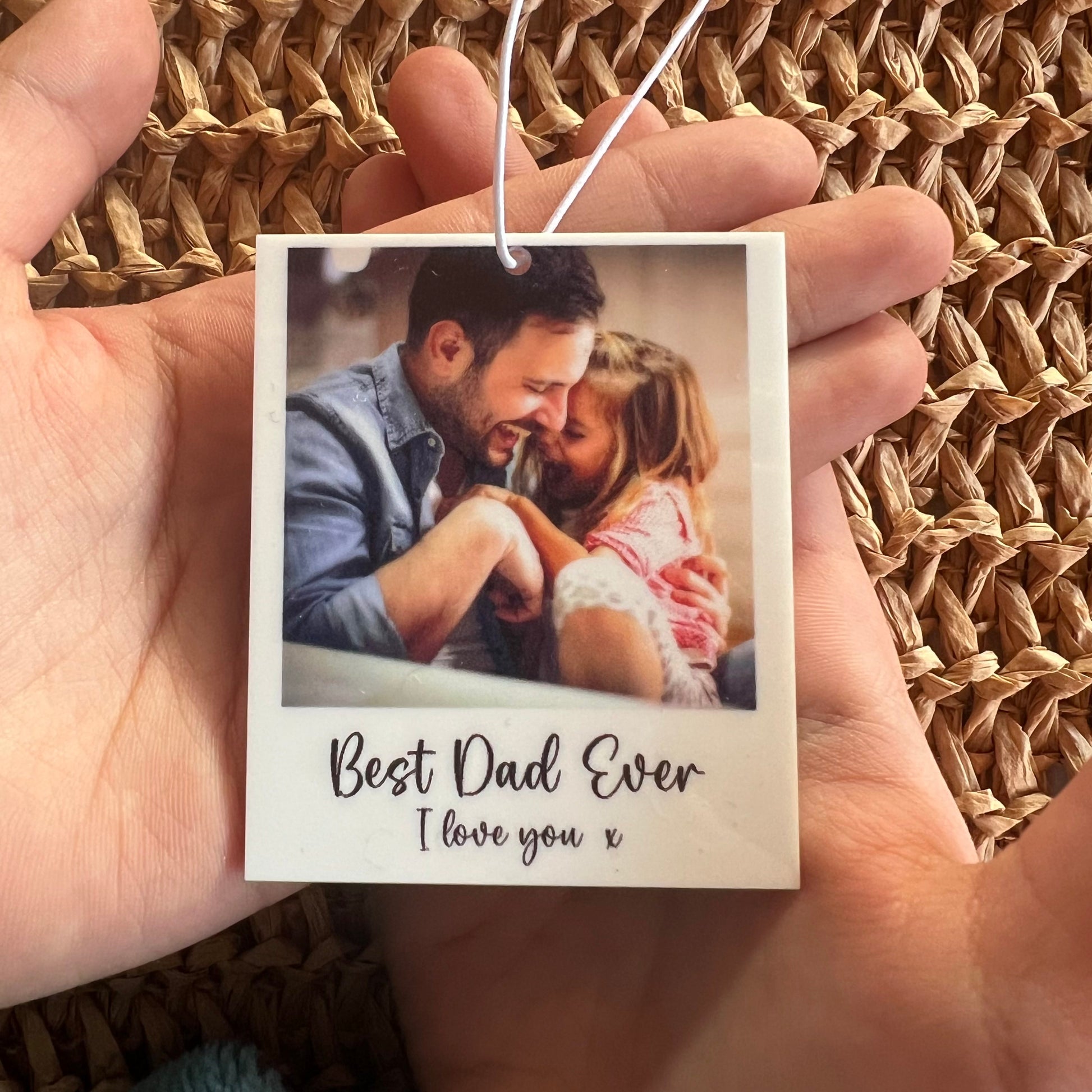 Personalised Photo Car Ornament Acrylic | Father’s Day | Gifts for him | Car Photo Tag | Car Ornament | Hanging Car Photo Gift | Wedding | Anniversary | Car Accessories