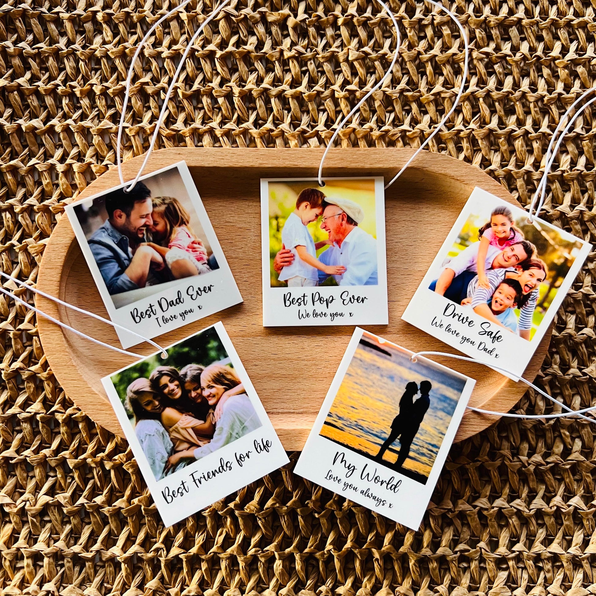 Personalised Photo Car Ornament Acrylic | Father’s Day | Gifts for him | Car Photo Tag | Car Ornament | Hanging Car Photo Gift | Wedding | Anniversary | Car Accessories