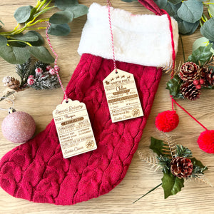 Personalised Wood Special Delivery Christmas Tag