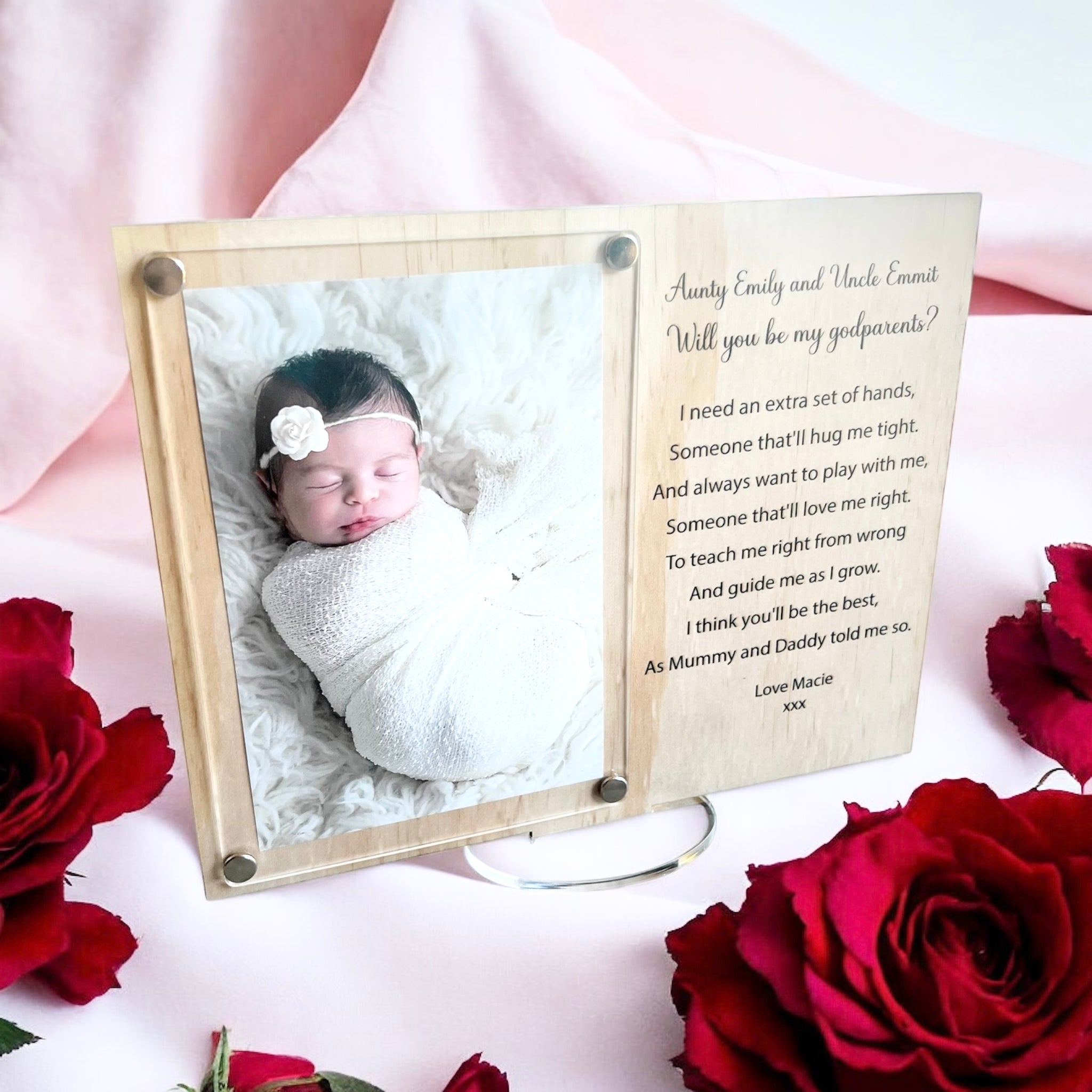 Will you be my godfather? 
frame
godmother proposal
godfather proposal
godparents proposal