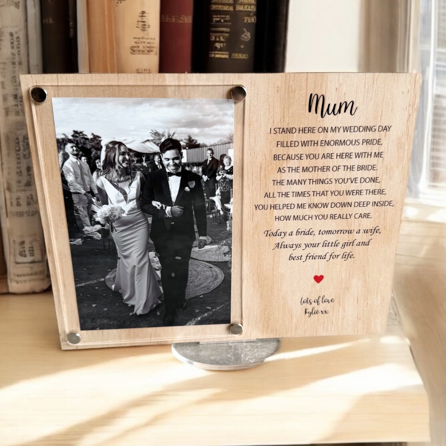 Gift for mum
Mum gift
Wedding day
Wedding gift for mum
Wood frame