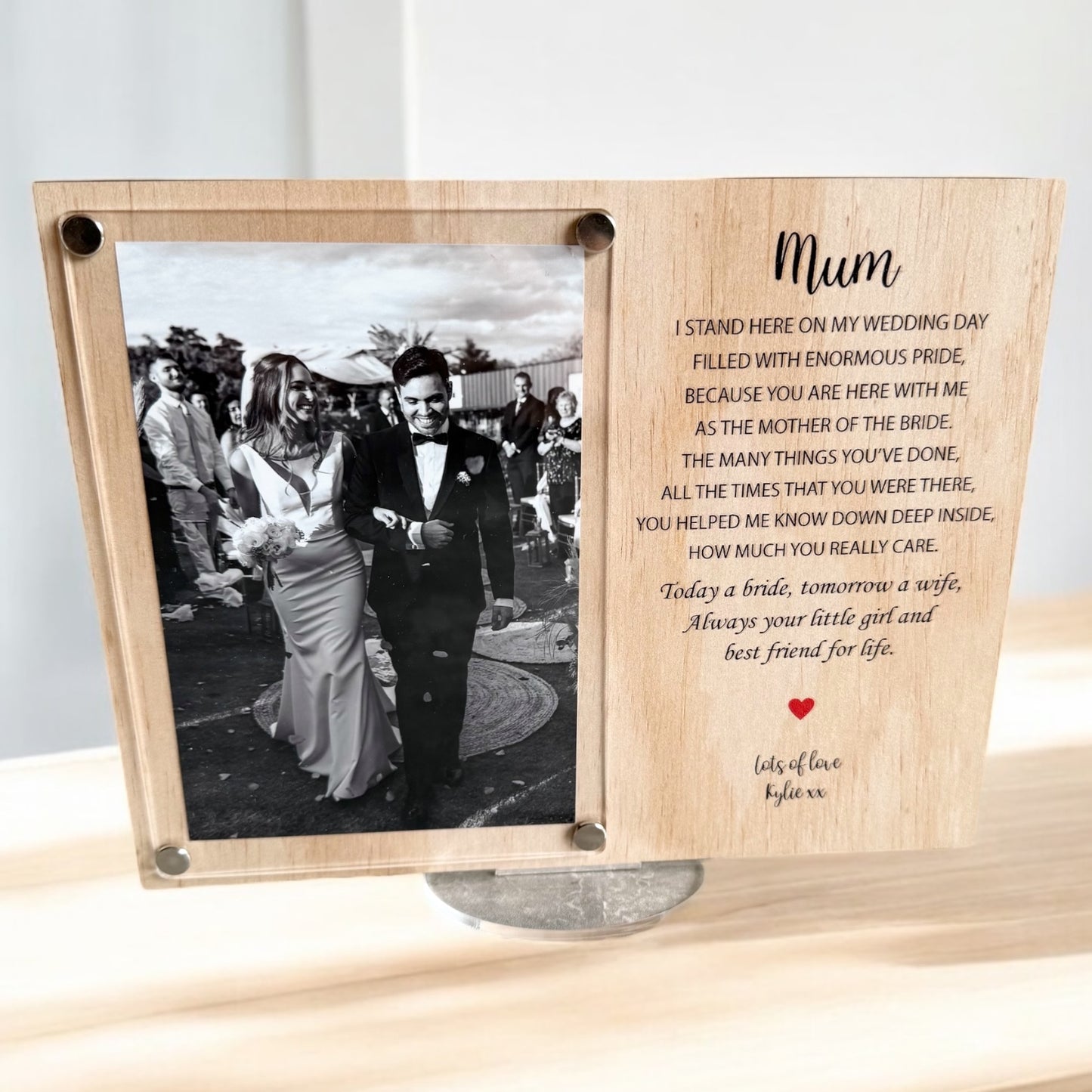 Gift for mum
Mum gift
Wedding day
Wedding gift for mum
Wood frame