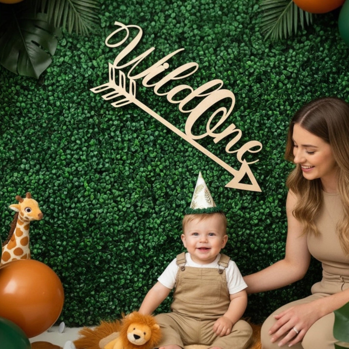 Wild One First Birthday Theme Event Sign | Wood Rustic Sign | 1st Birthday | Jungle Theme | birthday Accessories