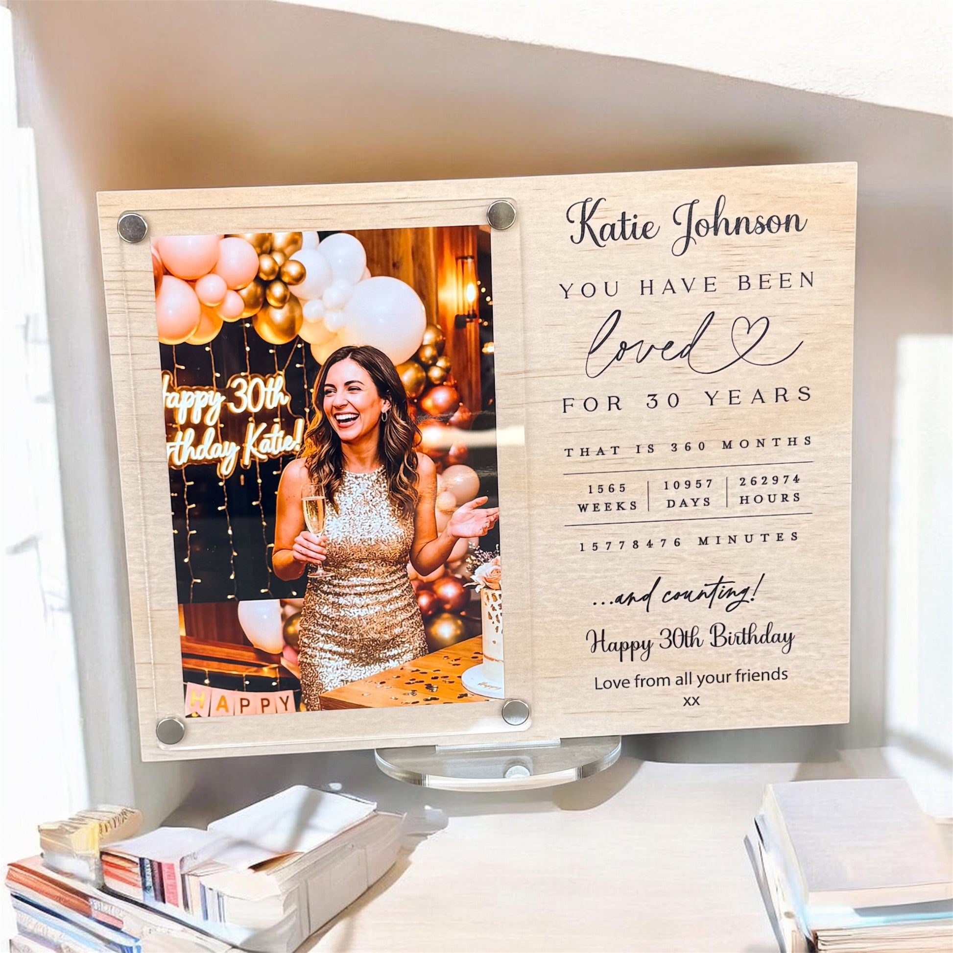 personalised gifts, custom gifts, Wood frame, Personalised frame, 18th Birthday, 21st Birthday, 30th Birthday, 40th Birthday, 50th Birthday, 60th Birthday, 70th Birthday, 80th Birthday, birthday milestone