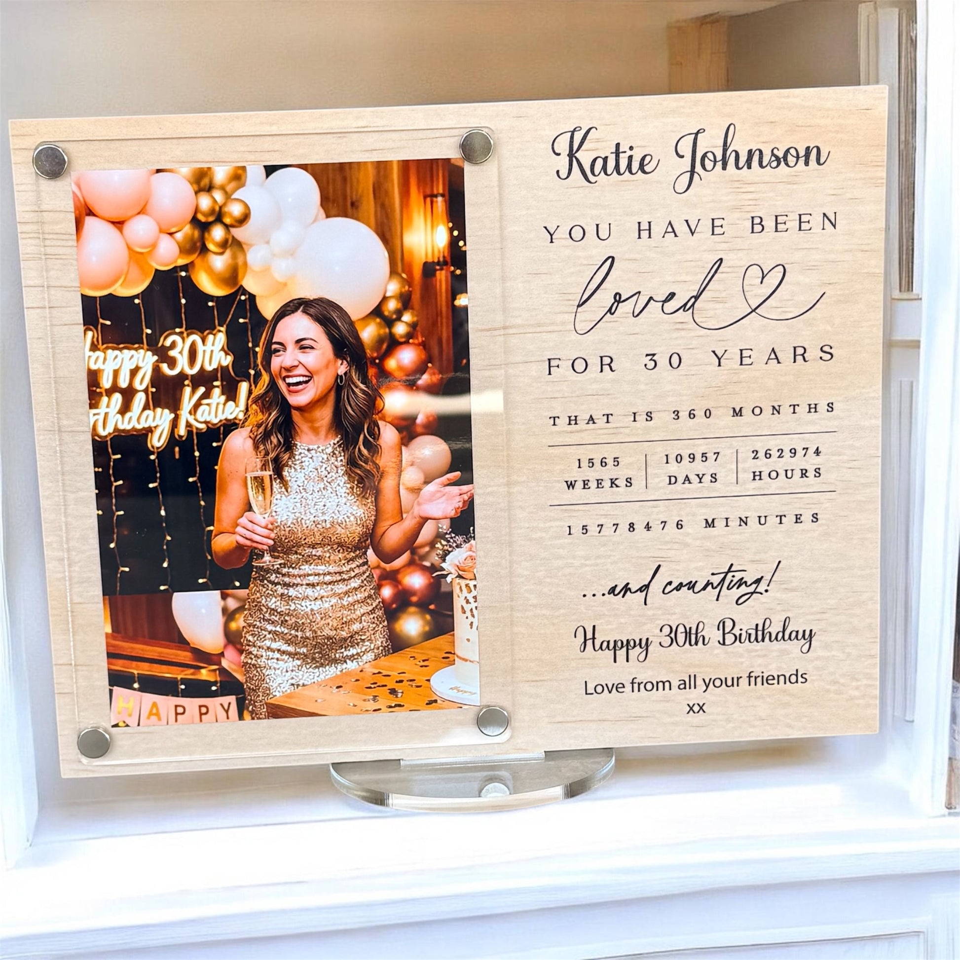 personalised gifts, custom gifts, Wood frame, Personalised frame, 18th Birthday, 21st Birthday, 30th Birthday, 40th Birthday, 50th Birthday, 60th Birthday, 70th Birthday, 80th Birthday, birthday milestone