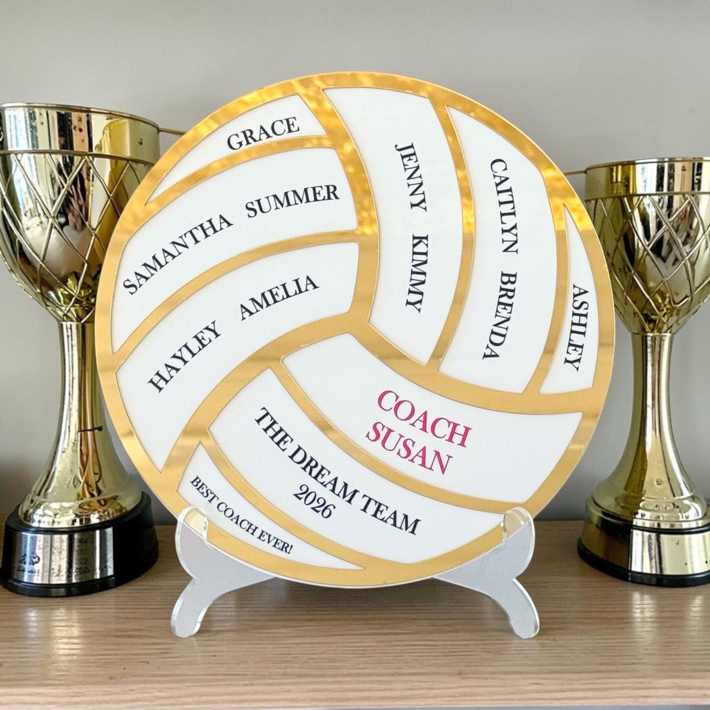 Custom Netball Coach Plaque & End of Season Team Gift | Acrylic Keepsake