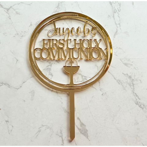 Personalised First Holy Communion Cake Topper