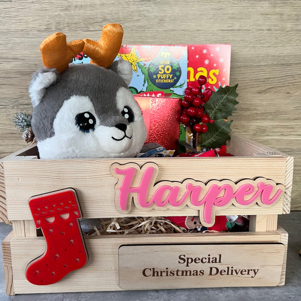 Personalised Christmas Crate Interchangeable Box