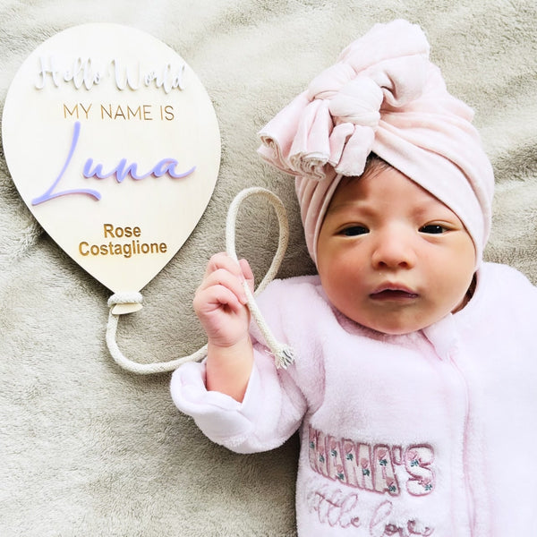 Hello World Baby Announcement | Balloon Baby Sign Custom | Personalised Photo Prop | 3D | Hello World | Introducing new baby