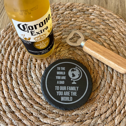 Engraved Slate Coaster for dad | etched coaster for grandpa | Gifts for dad | Gifts for Pa