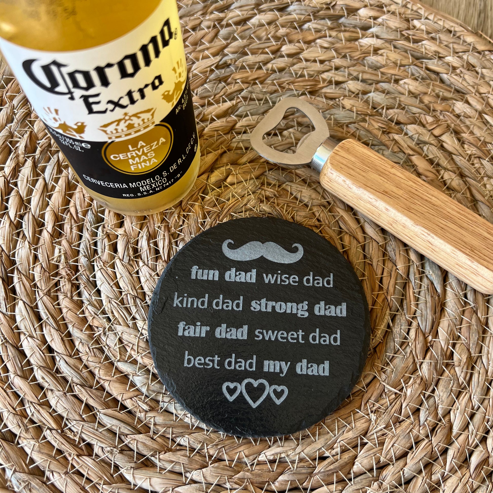 Engraved Slate Coaster for dad | etched coaster for grandpa | Gifts for dad | Gifts for Pa