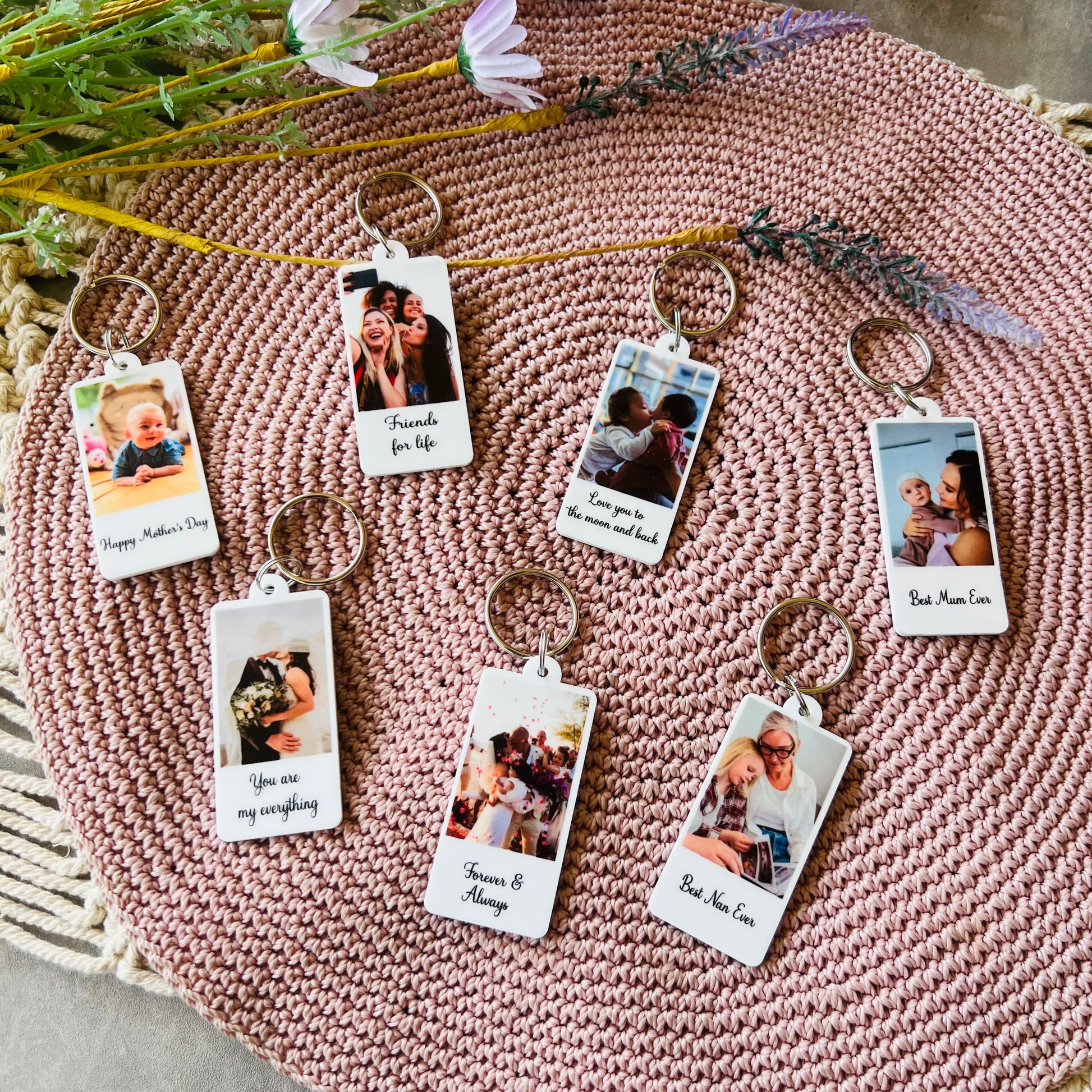 Personalised photo key ring | Custom photo Key Chain | Mother's Day | Gifts for mum | Gifts for nan