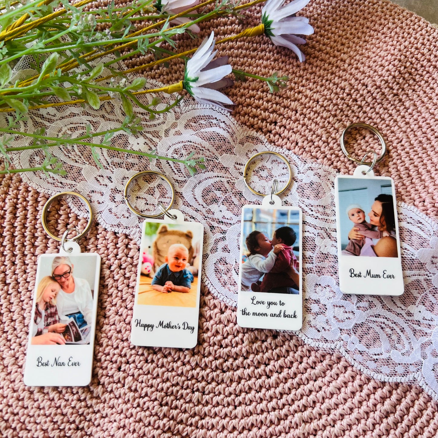 Personalised photo key ring | Custom photo Key Chain | Mother's Day | Gifts for mum | Gifts for nan