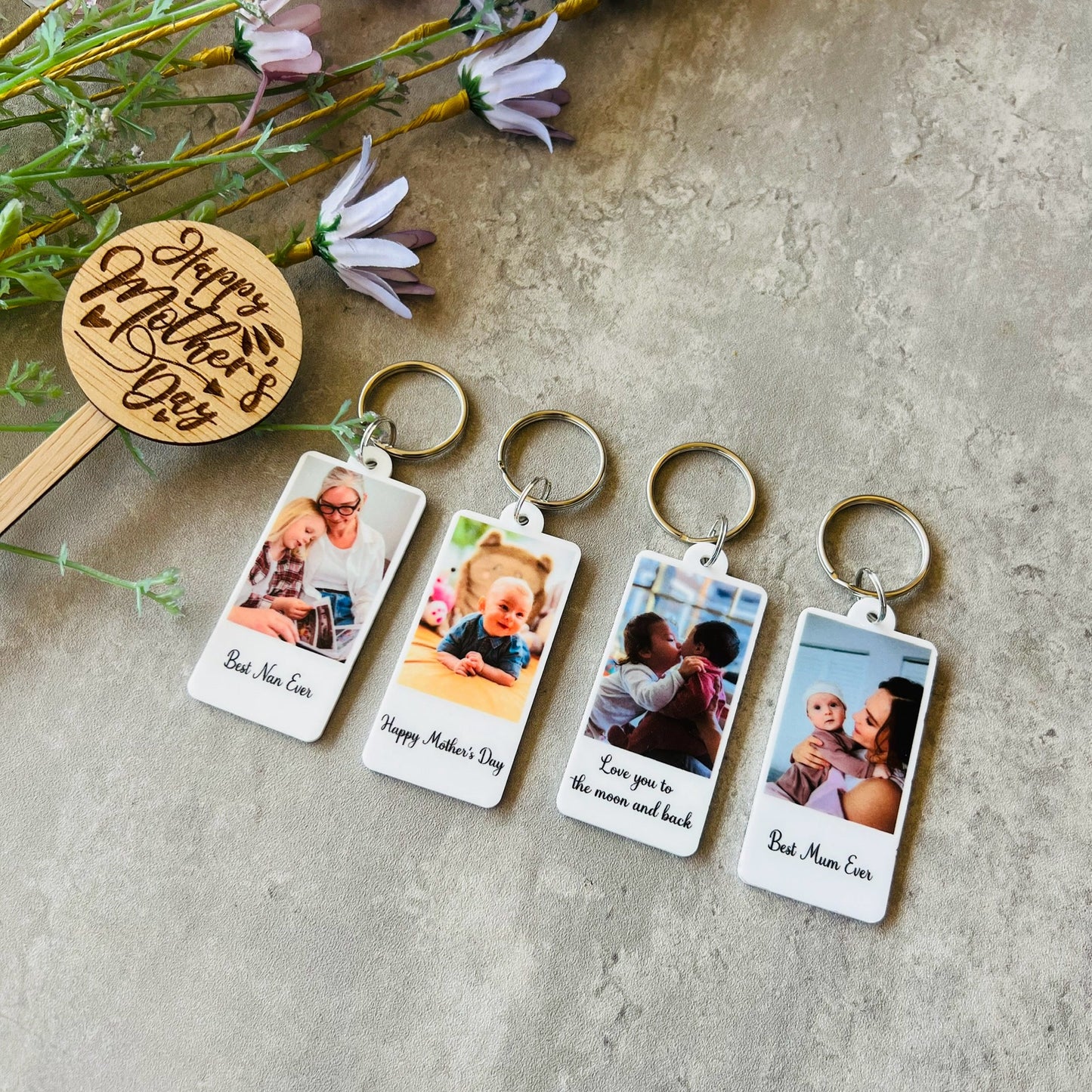 Personalised photo key ring | Custom photo Key Chain | Mother's Day | Gifts for mum | Gifts for nan