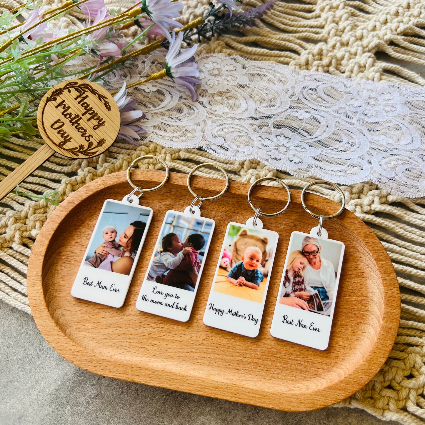 Personalised photo key ring | Custom photo Key Chain | Mother's Day | Gifts for mum | Gifts for nan