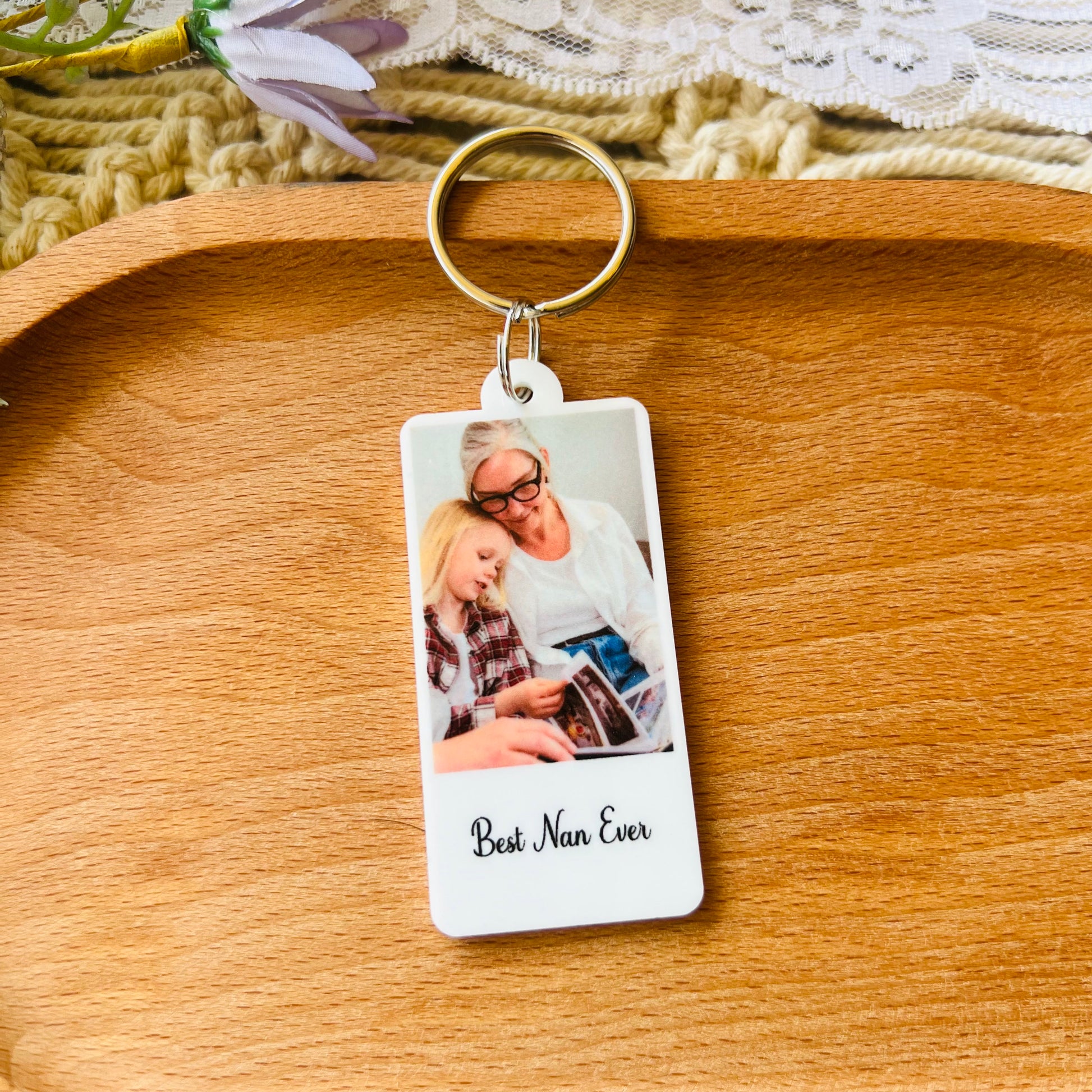 This Daddy Belongs To Keychain Personalised 'This Mummy Belongs To' Heart Keyring - Mother's Day Gift, Engraved Wood, Customisable Father To Daughter Gifts - Foto 12