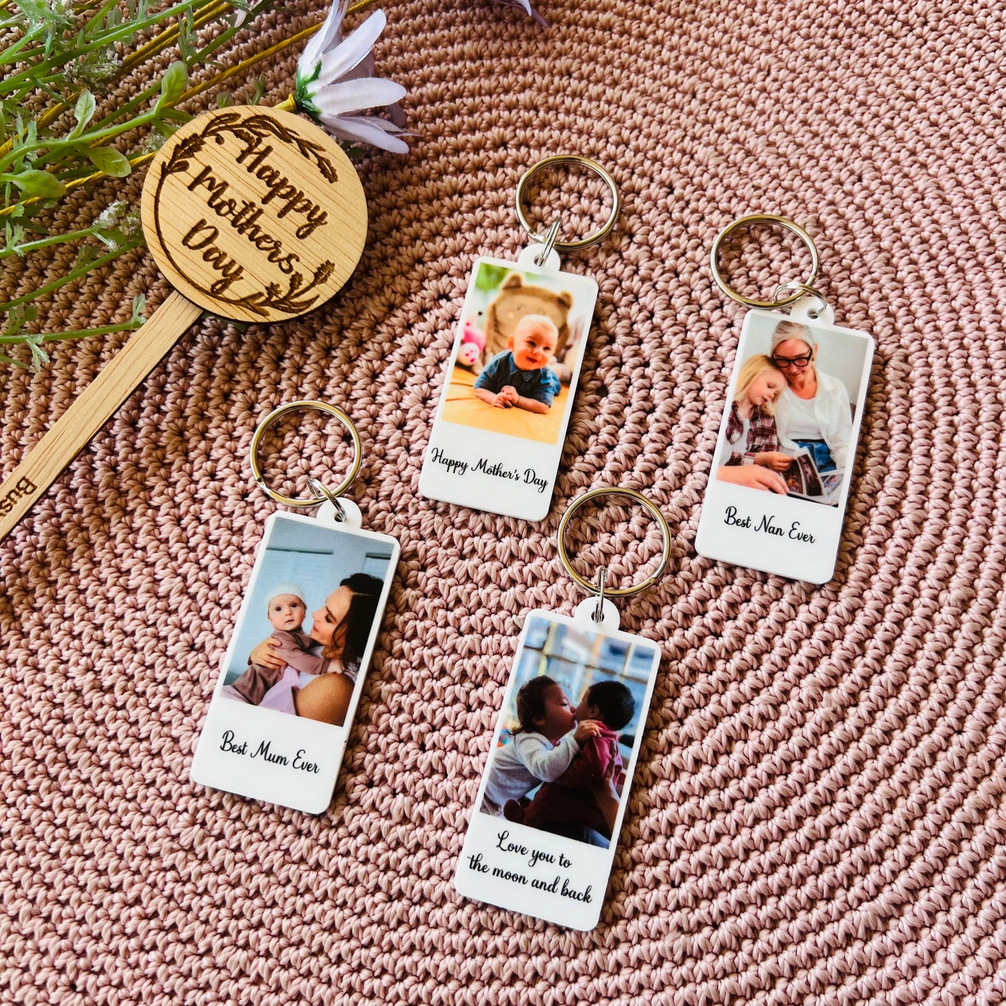 Personalised photo key ring | Custom photo Key Chain | Mother's Day | Gifts for mum | Gifts for nan