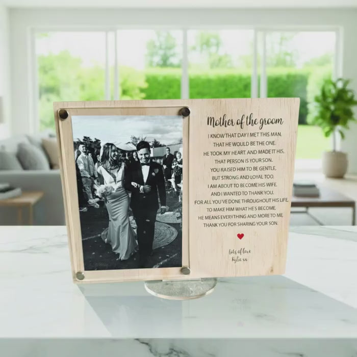 personalised gifts, custom gifts, custom frame, Bride frame, Wedding day, Wood frame, Wedding frame, Special Day, Wedding plaque, Mother of the groom, mother in law, Mother of Groom gift, wedding keepsake