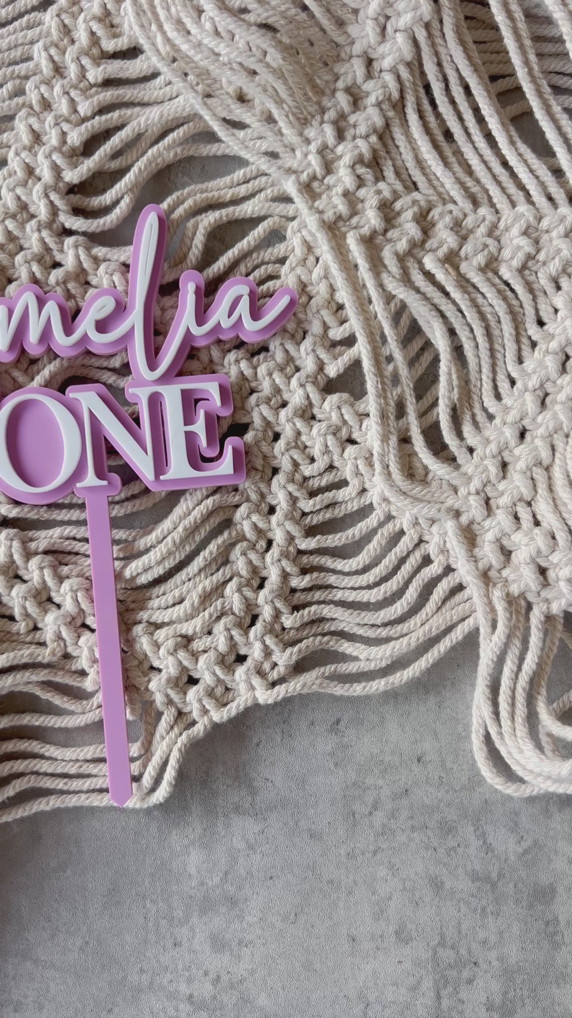 Double layer acrylic birthday cake topper