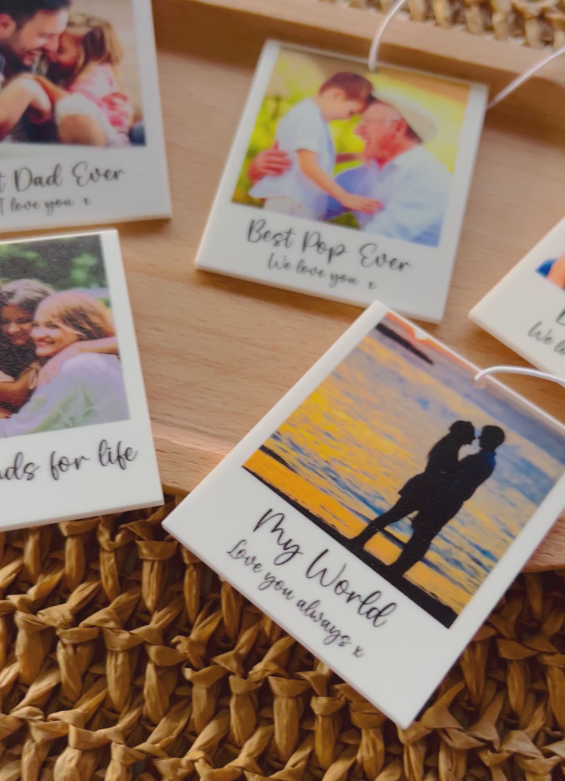 Personalised Photo Car Ornament Acrylic | Father’s Day | Gifts for him | Car Photo Tag | Car Ornament | Hanging Car Photo Gift | Wedding | Anniversary | Car Accessories