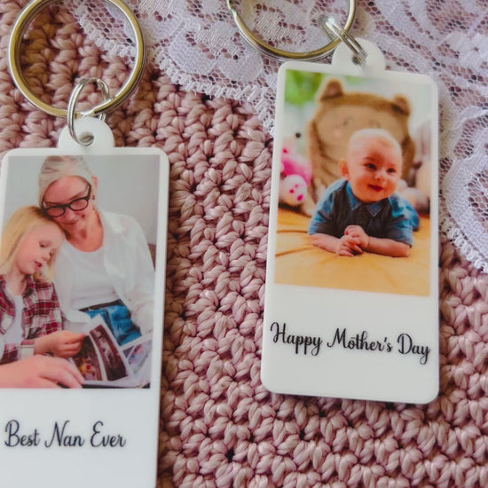 Personalised photo key ring | Custom photo Key Chain | Mother's Day | Gifts for mum | Gifts for nan