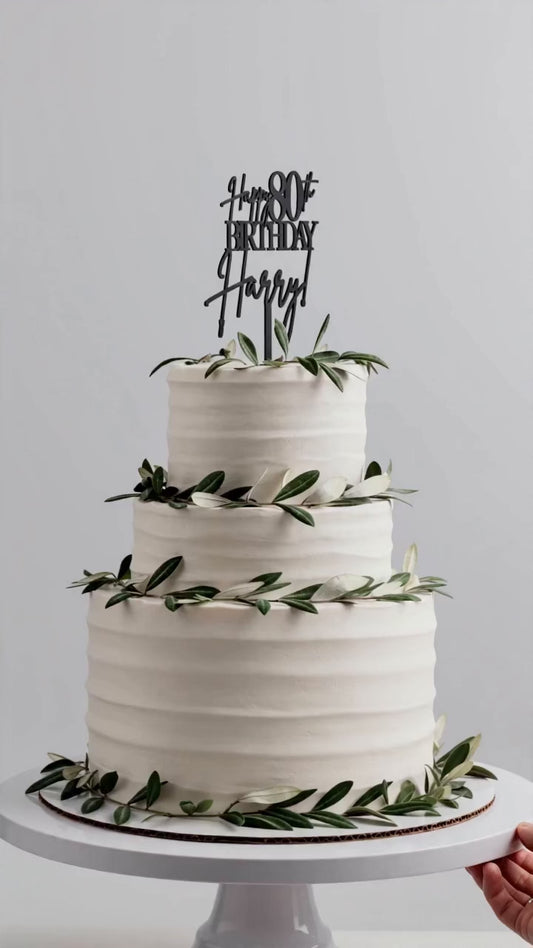 Personalised 60th Birthday Cake Topper – Custom Acrylic Cake Decoration