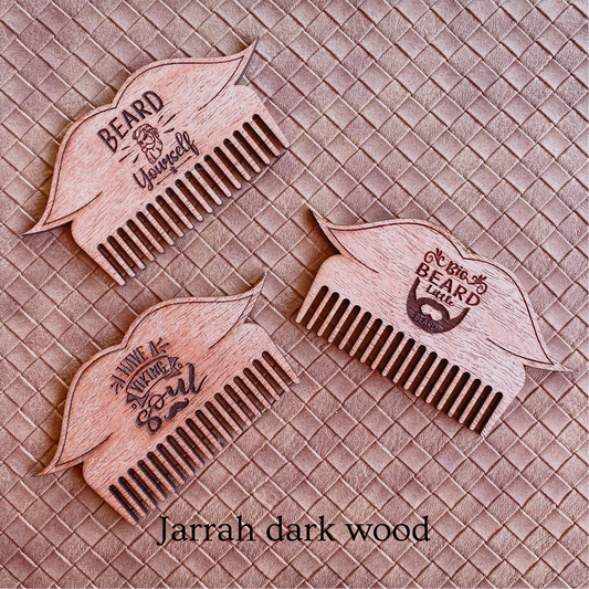 Personalised beard and moustache comb