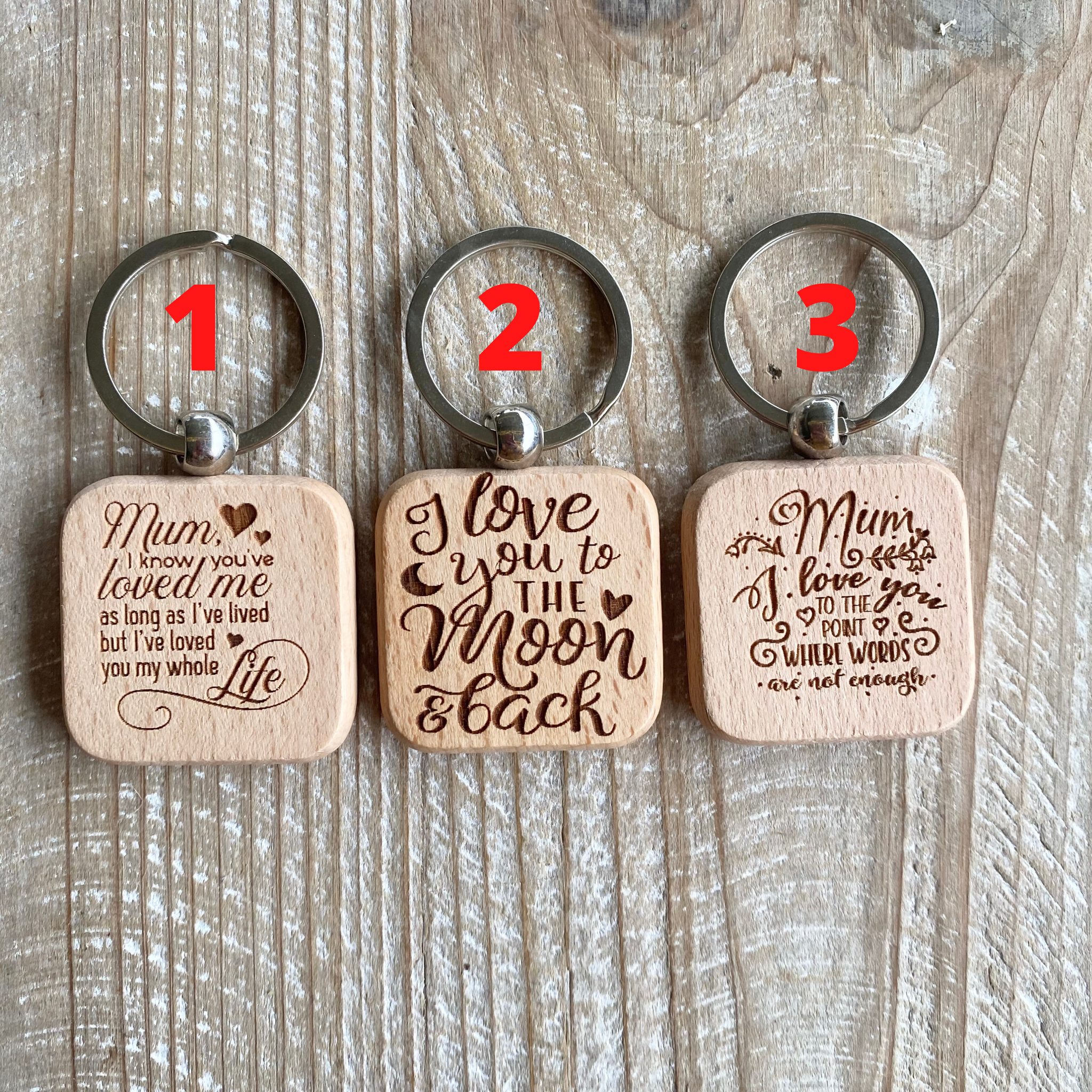 Personalised keyring 2025 for mum