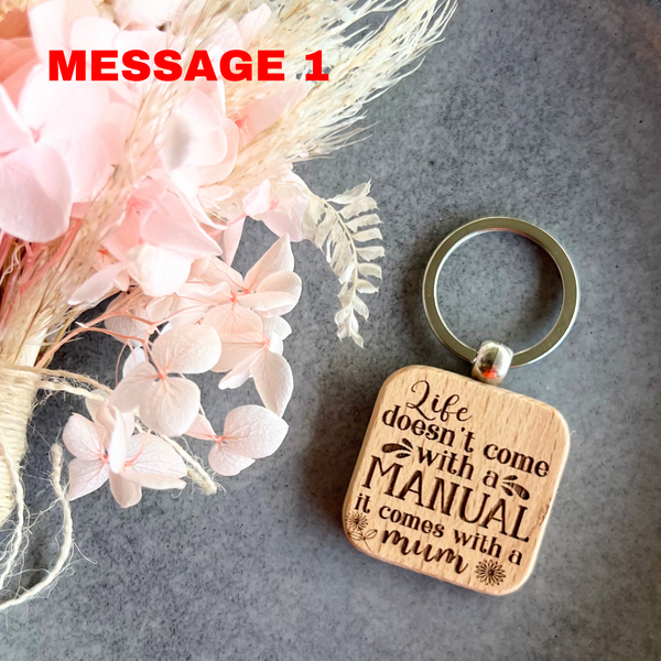 Wood Mum Key rings Engraved | Gifts for mum | Mother's Day | Range 2