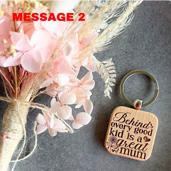 Wood Mum Key rings Engraved | Gifts for mum | Mother's Day | Range 2